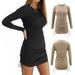 Clearance Casual O Neck Dresses Long Sleeve Sexy Dress Women Bodycon Pencil Dresses