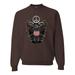 Freedom Rock Guitar Peace Eagle Mens Americana / American Pride Crewneck Graphic Sweatshirt, Brown, Small