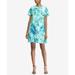 American Living Womens Printed Daytime Casual Dress Aqua/Royal/Multi 2