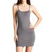 Women & Juniors Solid Plain Spaghetti Strap Camisole Mini Dress Tank Top