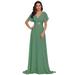 Ever-Pretty Womens Plus Size Prom Ball Gown for Women 98903 Light Green US22