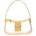 Winnereco Women Patchwork PVC Clear Chain Shoulder Bags Mini Handbag (Yellow)