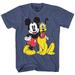 Mickey Mouse & Pluto Classic Distressed Vintage Dog Disney World Disneyland Funny Mens Adult Graphic Tee T-Shirt