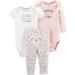 Carters Baby Girls 3-pc. Bear Hugs Floral Layette Set