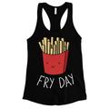 365 Printing Fry Day Womens Black Sweet Cute Humor Weekend Vibes Tank Top