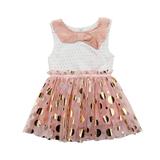 Musuos Girls Sleeveless Dress Sequins Polka Dot Dress, Party Princess Dress