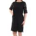 BCBGENERATION $118 Womens New 1009 Black Lace Short Sleeve Shift Dress XS B+B