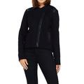 SA by SETH AARON Size 14 Snake Embossed Jacket w/ Faux Leather Details BLACK