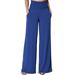 TheMogan Women's S~3X High Rise Smocked Elastic Waist Pull On Wide Leg Lounge Pants