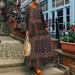 Suzicca New Fashion Women Cotton Linen Dress O-neck Long Sleeve Pocket Loose Plus Size Vintage Long Dress Dark Blue/Green/Red