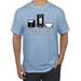 Never Forget Floppy Disk VHS Cassette Tape Humor Men's Graphic T-Shirt, Light Blue, 5XL