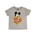 Disney Toddler Boys Gray Mickey Mouse Heart Shaped Pepperoni Pizza T-Shirt