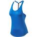 Ladies Women Active Wear Tops Vest Tank Tops Yoga Tee Sleeveless T-Shirt Compression Sports Gym Fitness Jogging Running Blue M