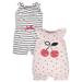 Gerber Baby Girls Rompers, 2-Pack