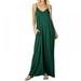 Hazel Tech New Product Hot Style Solid Color Pocket Camisole Long Loose Dress Women's Clothing