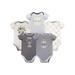Luvable Friends Baby Boy Short Sleeve Bodysuits, 5-pack