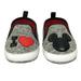 Disney Mickey Mouse Red and Black Infant Prewalker Soft Sole Slip-on Shoes - Size 3-6 Months