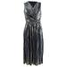 Vince Camuto Womenâ€™s Surplice Metallic Midi Dress