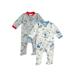 Disney Mickey Mouse & 101 Dalmatians Newborn Baby Boys Super Soft Lightweight Fleece Sleep 'N Play Footed Pajamas, 2-Pack