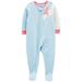 Carters Toddler Girls Unicorn Dots Snug Fit Footie Pajamas 4T Blue/pink/white