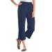 Woman Within Women's Plus Size Petite 7-Day Knit Capri Pants