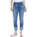 Seven7 Women's High Rise Slim Straight Cuff Jeans