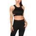 Sexy Women Ladies Gym Bra Back Zipper Strap Vest Active Wear Sleeveless Sports Yoga Tank Top Compression Activewear Racerback Tank Tee Clothes For Exercise Jogging Running Long Workout Fitness