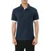 Lars Amadeus Men Summer Golf Shirt Contrast Color Short Sleeves Regular Fit Polo