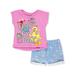 Sesame Street Baby Girls' Happy Day 2-Piece Shorts Set Outfit (Infant)