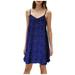 Tailored Women Casual Loose Printing A-Line Skirt Sleeveless Suspender Dress