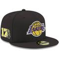 Los Angeles Lakers New Era 17-Time Champions Side Patch 59FIFTY Fitted Hat - Black