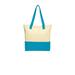 Port Authority Adult Female canvas Tote Nat/Turquoise One Size Fits All