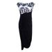 Connected Women's Plus Size Soutache Embroidered Wrap Gown