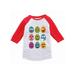 Awkward Styles Easter Eggs Emoji Toddler Raglan Easter 3/4 Sleeve Shirt for Toddler Kids Easter Outfit for Toddler Girls Easter Shirt for Toddler Boys Easter Egg Jersey Shirt Easter Gifts for Kids