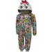 Komar Kids Girls' Emoji Unicorn Hooded One Piece Pajama (6/6X)