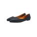 Avamo - Fashion Women Slip On Pointed Toe Flats Loafer Spring Comfort Single Boat Shoes 3 Colors