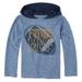 The Childrens Place Baby Boys Long Sleeve Hooded Shirt, Midnight Moon, 6-9MONTHS