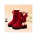 UKAP Girls Snow Boots Winter Boots for Kids Winter Snow Boots for Children Warm Slip Resistant Outdoor