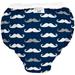 Kushies Baby Waterproof Training Pant (33-38 Pounds), Navy Mustache, Large