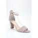 Pre-ownedVince Camuto Womens Suede Ankle Strap Open Toe Block Heel Sandals Pink Size 11 M