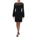 Lauren Ralph Lauren Womens Lace-Yoke Bell Sleeve Cocktail Dress