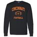 Cincinnati Classic Football Arch American Football Team Long Sleeve T Shirt - 3X-Large - Black