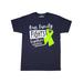 Inktastic Our Family Fights Together Lymphoma Awareness Lime Ribbon Adult T-Shirt Male Navy Blue L