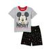 Mickey Mouse Baby Boy & Toddler Boy T-Shirt & Print Shorts Outfit Set, 2-Piece (12M-4T)