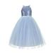 Sequin Halter Flower Girl Dress Wedding Pageant Special Occasion 202