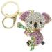 Cooplay Cute Lovely Koala Bear Animal Diamond Crystal Rhinestone Gold Crystal Keychain Charm Pendent Beautiful Accessories th