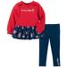 Tommy Hilfiger Infant Girls Floral Print Peplum Tunic Leggings Set 2 Piece Set