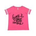 Inktastic Happy National Pie Day with Pie Illustration Adult Women's Plus Size V-Neck Female Football Pink and White 2X