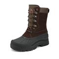 Nortiv 8 Mens Winter Warm Outdoor Hiking Boots Snow Boots Insulated Waterproof Work Boots Shoes Terrex-2M Brown Size 6