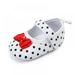 Infant Baby Girls Soft Sole Dot Bowknot Princess Wedding Dress Mary Jane Flats Prewalker Newborn Light Baby Sneaker Shoes